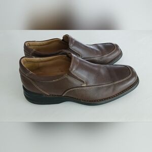 Johnston & Murphy Brown Leather Slip-On Shoes – Men’s 8.5 – Made in Brazil